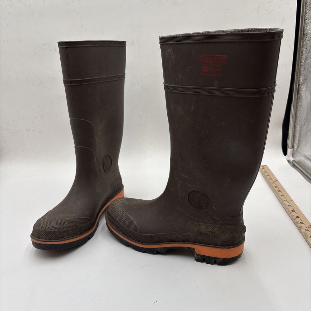 ASTM f2413-05 Baffin Gempler’s Brown Bear Steel Toe Rubber Boots Size 10 Men’s - Picture 3 of 8